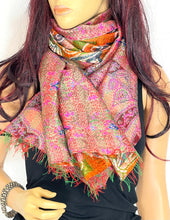Load image into Gallery viewer, Silk Sari Kantha Shawl