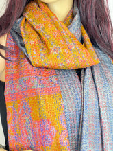 Load image into Gallery viewer, Silk Sari Kantha Shawl