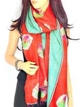 Load image into Gallery viewer, Silk Sari Kantha Shawl