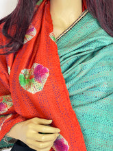 Load image into Gallery viewer, Silk Sari Kantha Shawl