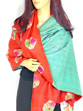 Load image into Gallery viewer, Silk Sari Kantha Shawl