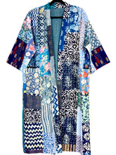 Load image into Gallery viewer, Blockprint Patchwork Kantha Robe