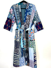 Load image into Gallery viewer, Blockprint Patchwork Kantha Robe