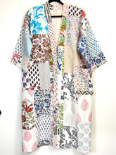 Load image into Gallery viewer, Blockprint Patchwork Kantha Robe