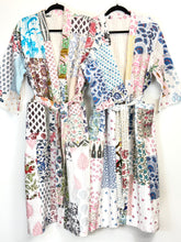 Load image into Gallery viewer, Blockprint Patchwork Kantha Robe