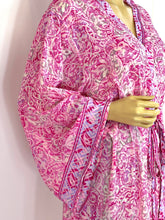 Load image into Gallery viewer, New Silk Sari Long Kimono(Plus Size)