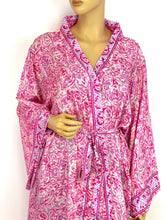 Load image into Gallery viewer, New Silk Sari Long Kimono(Plus Size)