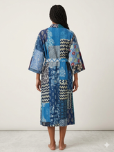 Load image into Gallery viewer, Blockprint Patchwork Kantha Robe