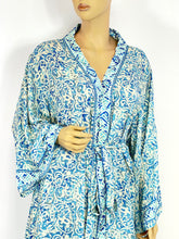 Load image into Gallery viewer, New Silk Sari Long Kimono (Plus Size)