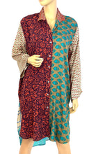 Load image into Gallery viewer, Vintage Silk Sari Long Shirt