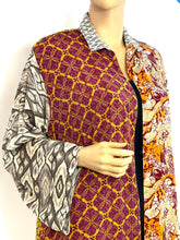 Load image into Gallery viewer, Vintage Silk Sari Long Shirt