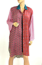 Load image into Gallery viewer, Vintage Silk Sari Long Shirt