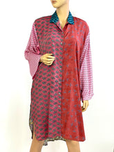 Load image into Gallery viewer, Vintage Silk Sari Long Shirt