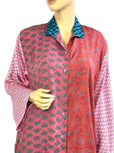 Load image into Gallery viewer, Vintage Silk Sari Long Shirt