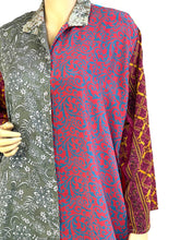 Load image into Gallery viewer, Vintage Silk Sari Long Shirt