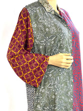 Load image into Gallery viewer, Vintage Silk Sari Long Shirt