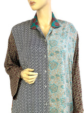Load image into Gallery viewer, Vintage Silk Sari Long Shirt