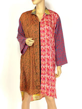 Load image into Gallery viewer, Vintage Silk Sari Long Shirt