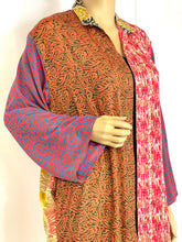 Load image into Gallery viewer, Vintage Silk Sari Long Shirt