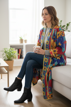 Load image into Gallery viewer, Vintage Sari Kantha Jacket long