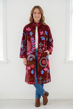 Load image into Gallery viewer, Velvet Suzani Long Jacket