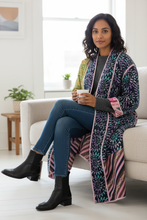 Load image into Gallery viewer, Vintage Sari Kantha Jacket Long