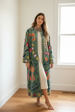 Load image into Gallery viewer, Velvet Suzani Long Jacket