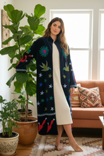 Load image into Gallery viewer, Velvet Suzani Long Jacket