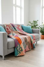 Load image into Gallery viewer, Stone Washed Kantha Bedcover