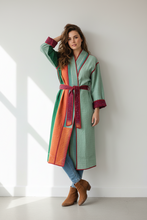 Load image into Gallery viewer, Vintage Sari Kantha Jacket long