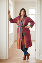 Load image into Gallery viewer, Vintage Sari Kantha Jacket long