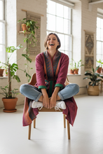 Load image into Gallery viewer, Vintage Sari Kantha Jacket long