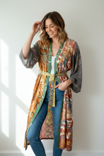 Load image into Gallery viewer, Vintage Sari Kimono Long