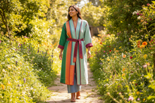 Load image into Gallery viewer, Vintage Sari Kantha Jacket long