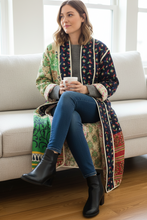 Load image into Gallery viewer, Vintage Sari Kantha Jacket long