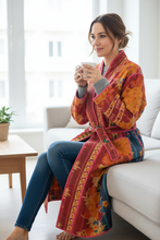 Load image into Gallery viewer, Vintage Sari Kantha Jacket Long