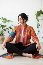 Load image into Gallery viewer, Vintage Sari Kantha Jacket Long