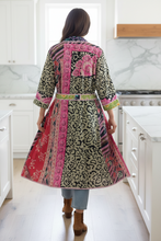 Load image into Gallery viewer, Vintage Sari Kantha Jacket Long