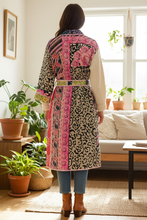Load image into Gallery viewer, Vintage Sari Kantha Jacket Long