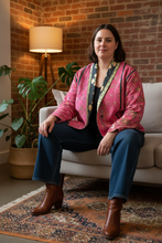 Load image into Gallery viewer, Kantha Short Jacket (free size)