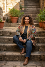 Load image into Gallery viewer, Kantha Blockprint Coat