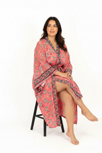 Load image into Gallery viewer, New Silk Sari Long Kimono (Plus Size)