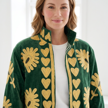 Load image into Gallery viewer, Velvet Suzani Long Jacket