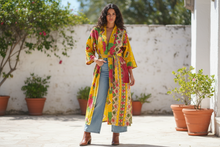 Load image into Gallery viewer, Vintage Kantha Kimono Robe