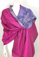 Load image into Gallery viewer, Silk Sari Kantha Shawl