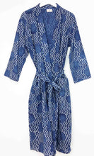Load image into Gallery viewer, Indigo Blockprinted Kimono