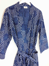 Load image into Gallery viewer, Indigo Blockprinted Kimono