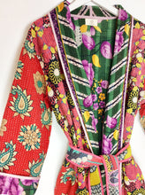 Load image into Gallery viewer, Vintage Sari Kantha Jacket Long