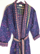 Load image into Gallery viewer, Vintage Sari Kantha Jacket Long