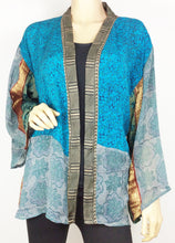 Load image into Gallery viewer, Vintage Silk Sari Kimono Short